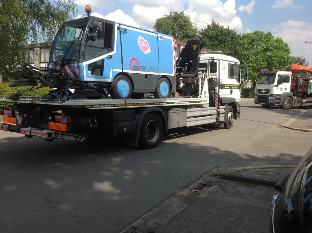 Transport van zwaar materieel